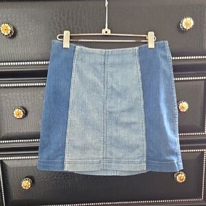 Denim Patchwork Skirt
